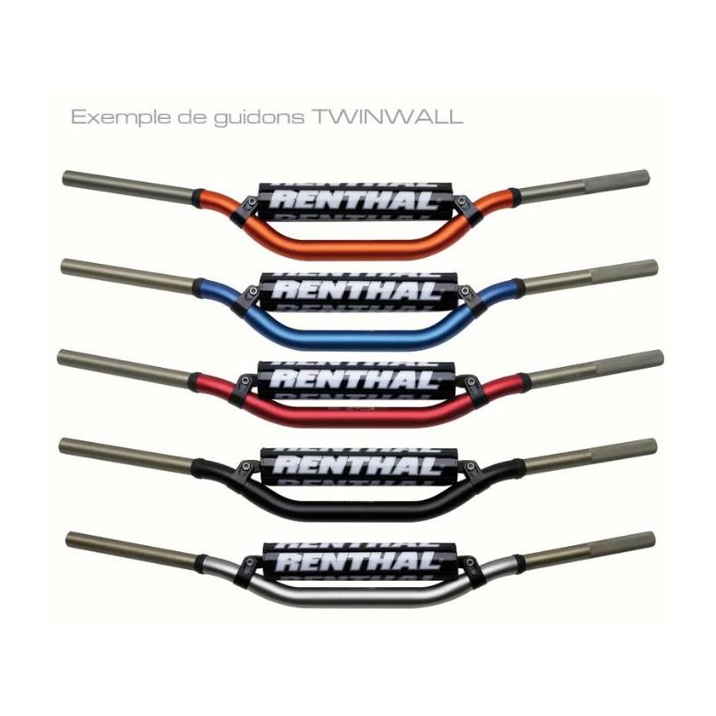 Guidon Ø28,6mm avec barre RENTHAL Twinwall