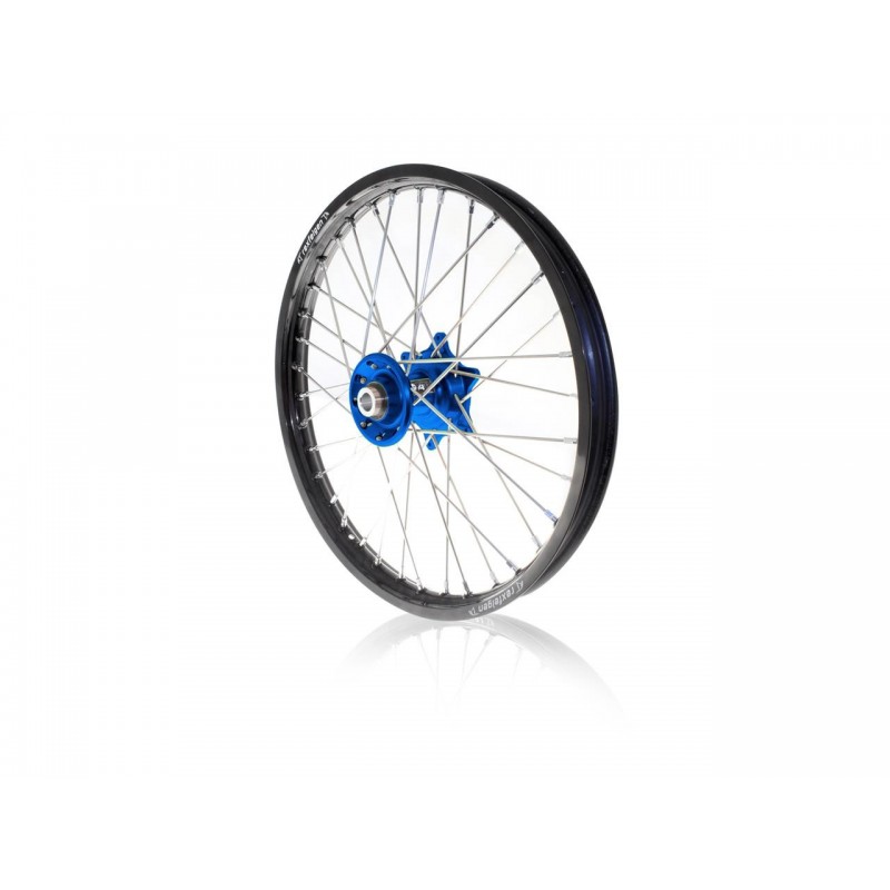 Roue avant complète ART 21x1.60 jante noire/moyeu bleu Husqvarna FC/TC & FE/TE