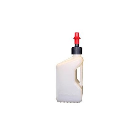 Bidon d'essence TUFF JUG 10L blanc translucide/bouchon rouge