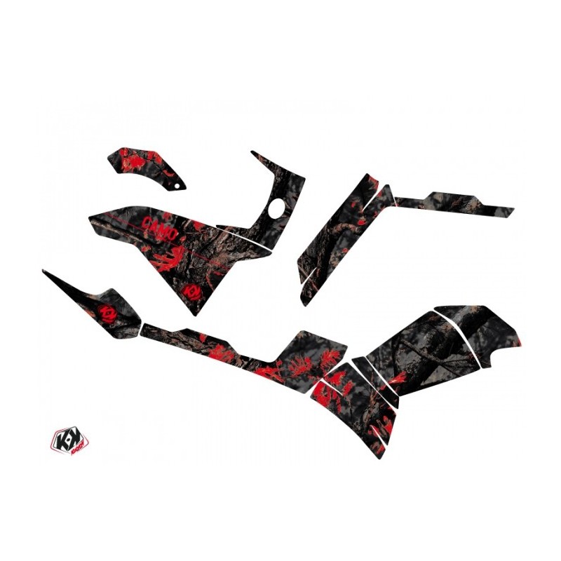Kit Déco Quad Camo Polaris 500-800 Sportsman Forest Noir Rouge