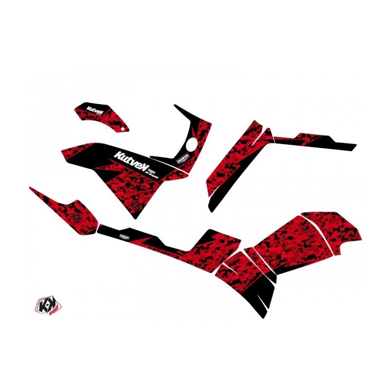 Kit Déco Quad Predator Polaris 500-800 Sportsman Forest Rouge Noir