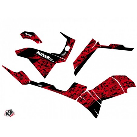 Kit Déco Quad Predator Polaris 500-800 Sportsman Forest Rouge Noir