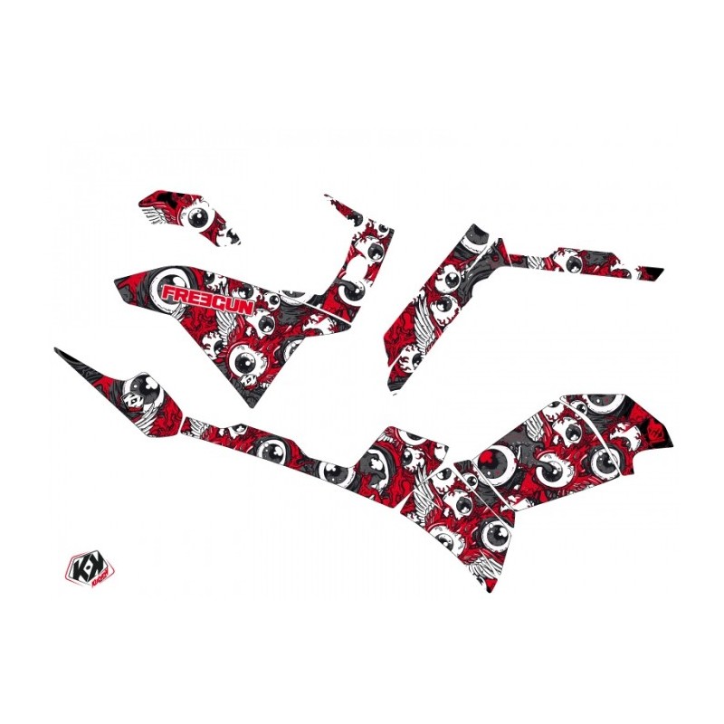 Kit Déco Quad Freegun Eyed Polaris 500-800 Sportsman Forest Rouge Gris