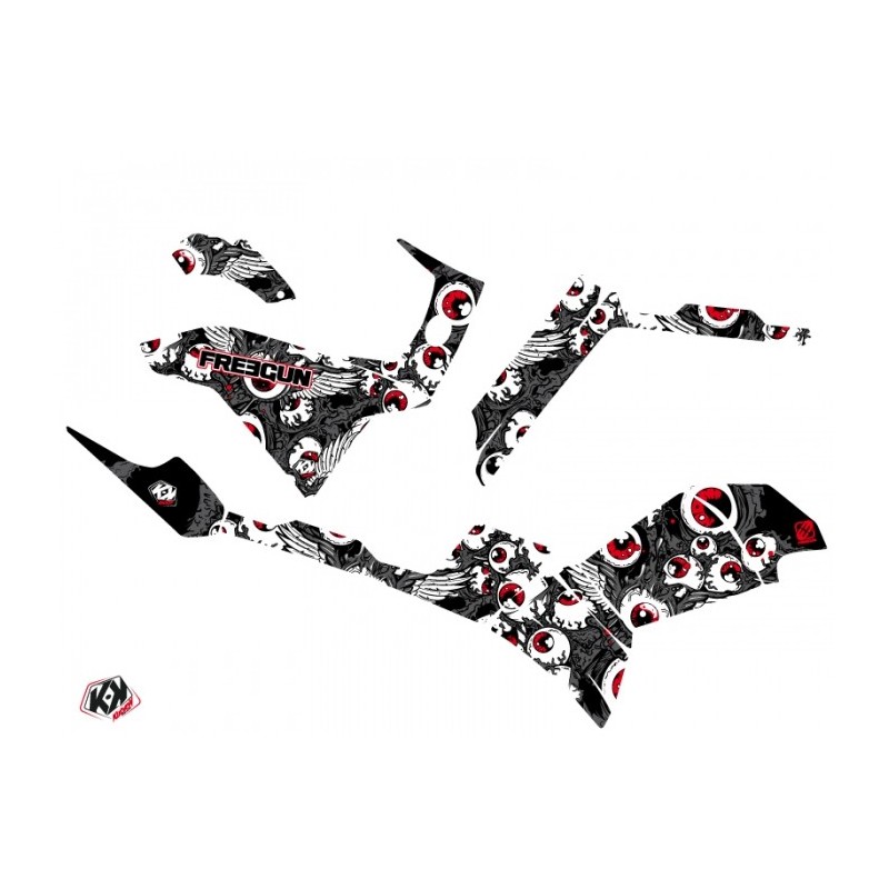 Kit Déco Quad Freegun Eyed Polaris 500-800 Sportsman Forest Gris Rouge