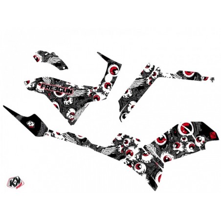 Kit Déco Quad Freegun Eyed Polaris 500-800 Sportsman Forest Gris Rouge