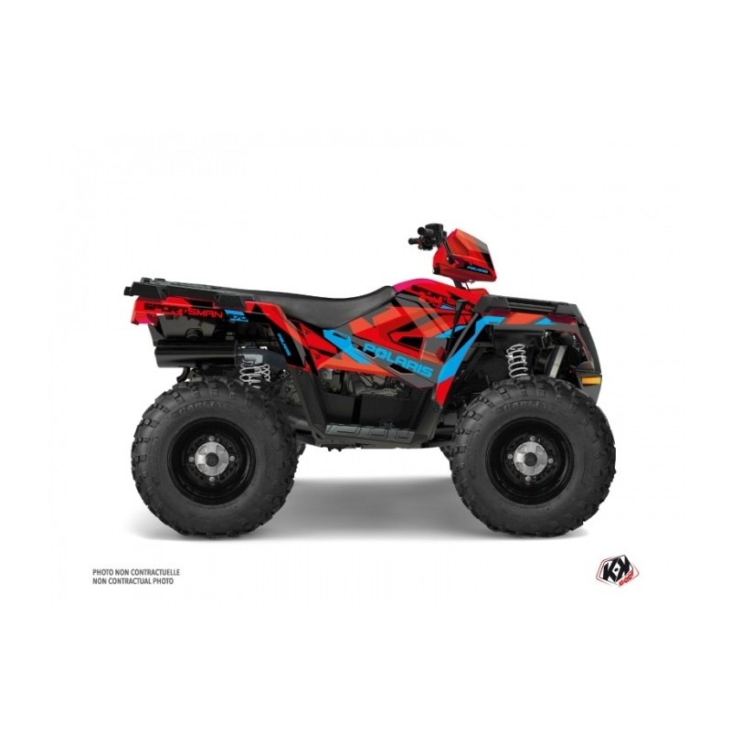 Kit Déco Quad Hidden Polaris 570 Sportsman Forest Rouge Bleu