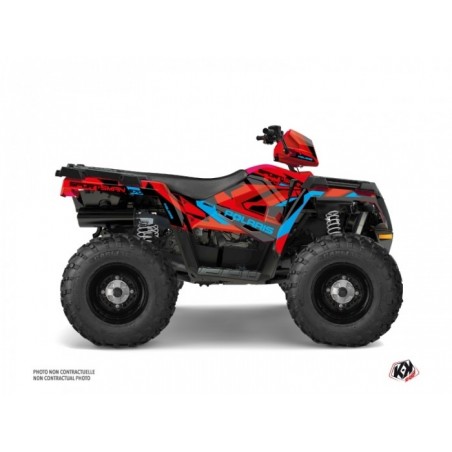 Kit Déco Quad Hidden Polaris 570 Sportsman Forest Rouge Bleu