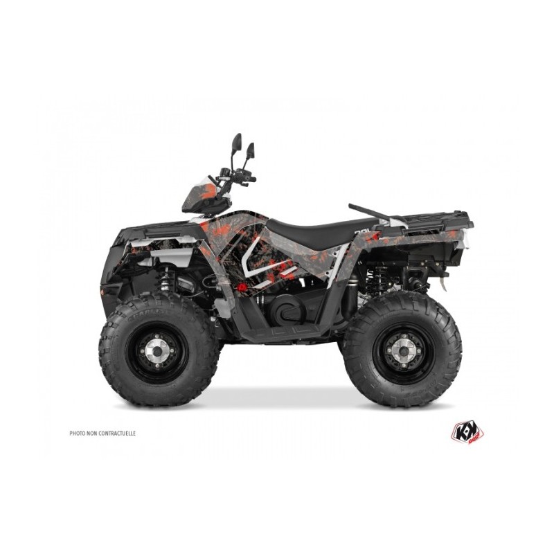 Kit Déco Quad Camo Polaris 570 Sportsman Forest Noir Rouge