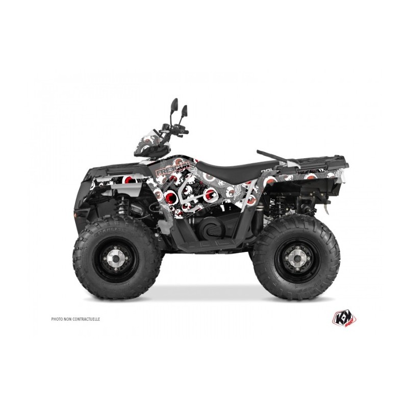Kit Déco Quad Freegun Eyed Polaris 570 Sportsman Forest Gris Rouge