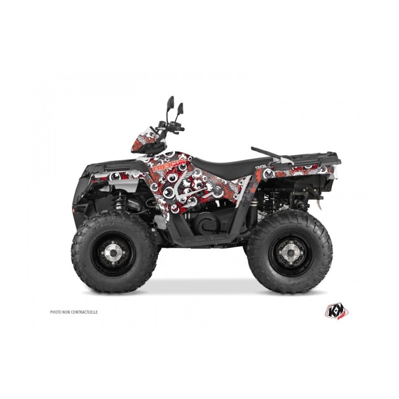 Kit Déco Quad Freegun Eyed Polaris 570 Sportsman Forest Rouge Gris