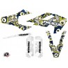 Kit Déco Moto Cross Freegun Eyed Husqvarna FC 350 Bleu Jaune LIGHT