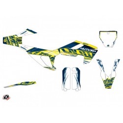 Kit Déco Moto Cross Eraser Husqvarna FC 350 Jaune Bleu