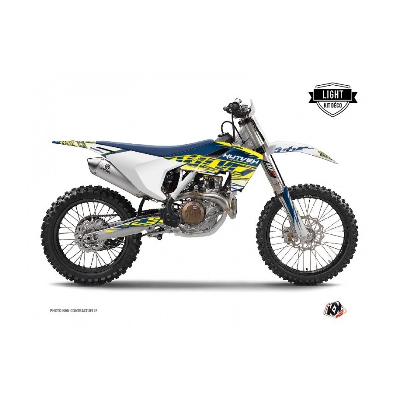 Kit Déco Moto Cross Eraser Husqvarna FC 350 Jaune Bleu LIGHT