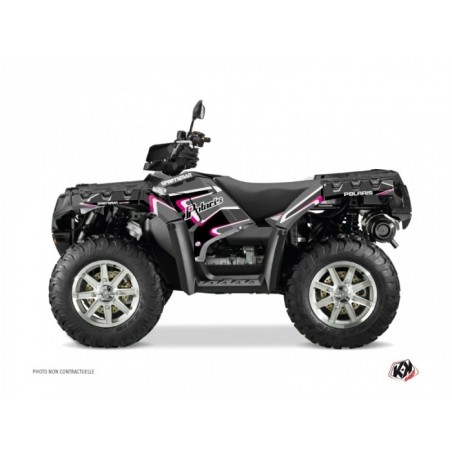 Kit Déco Quad Vintage Polaris 550-850-1000 Sportsman Forest Noir Rose