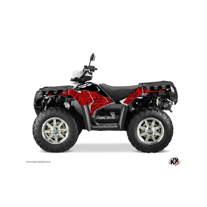 Kit Déco Quad Predator Polaris 550-850-1000 Sportsman Forest Rouge Noir