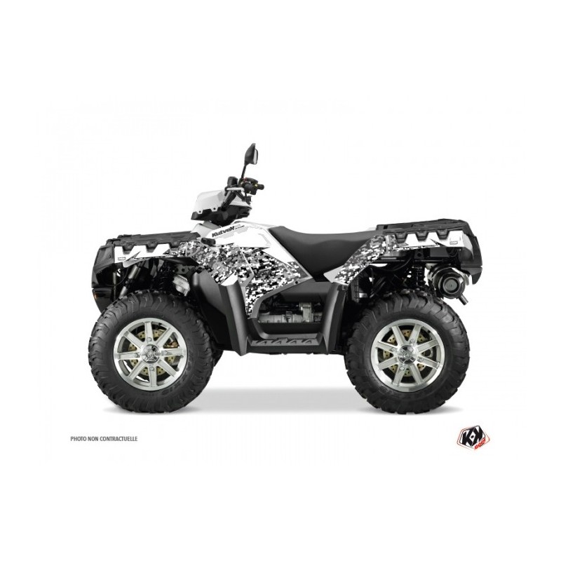 Kit Déco Quad Predator Polaris 550-850-1000 Sportsman Forest Blanc