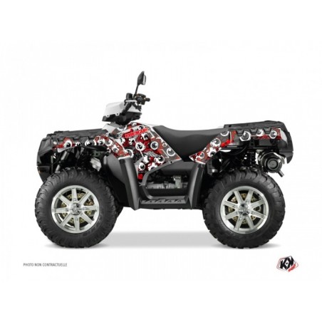 Kit Déco Quad Freegun Eyed Polaris 550-850-1000 Sportsman Forest Rouge Gris