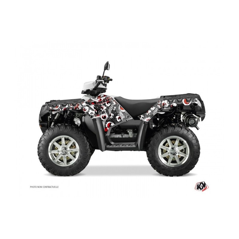 Kit Déco Quad Freegun Eyed Polaris 550-850-1000 Sportsman Forest Gris Rouge
