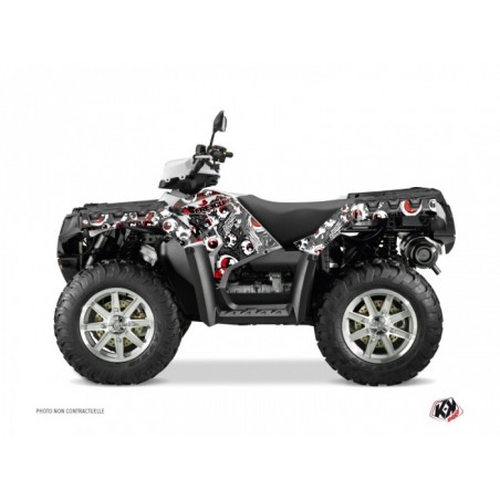 Kit Déco Quad Freegun Eyed Polaris 550-850-1000 Sportsman Forest Gris Rouge