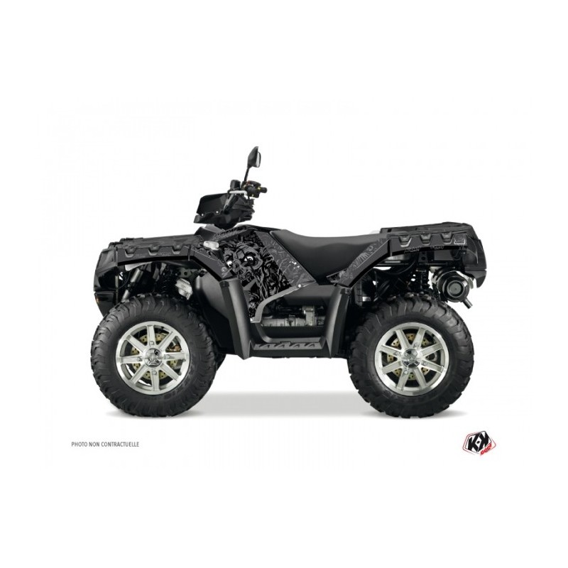 Kit Déco Quad Zombies Dark Polaris 550-850-1000 Sportsman Forest Noir
