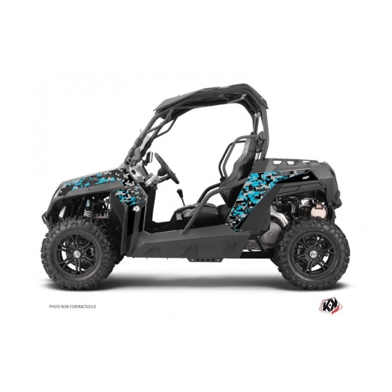 Kit Déco SSV Predator CF Moto Z Force 1000 Noir Turquoise