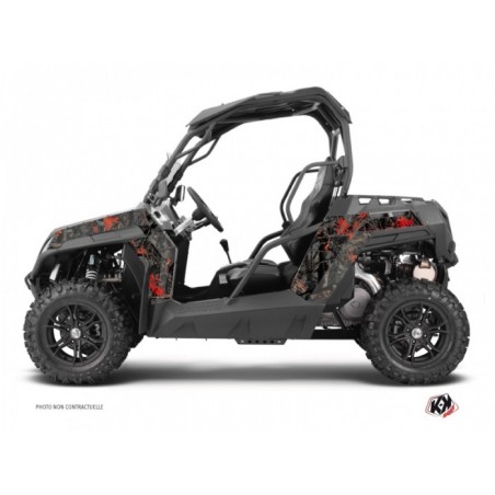 Kit Déco SSV Camo CF Moto Z Force 800 Noir Rouge