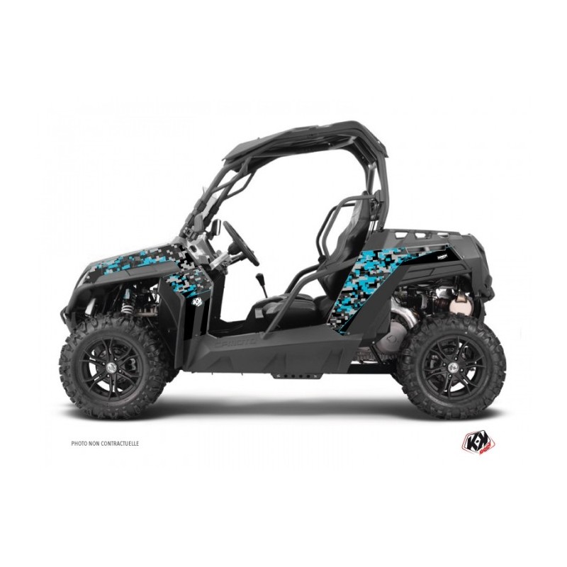 Kit Déco SSV Predator CF Moto Z Force 800 Noir Turquoise