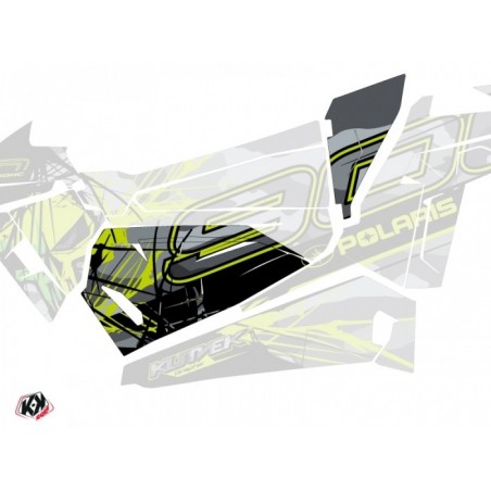 Kit Déco Portes Origine Basses Evil SSV Polaris RZR 900S 2015-2019 Gris Vert