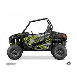 Kit Déco Portes Origine Basses Evil SSV Polaris RZR 900S 2015-2019 Gris Vert