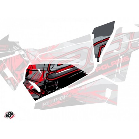 Kit Déco Portes Origine Basses Evil SSV Polaris RZR 900S 2015-2019 Gris Rouge