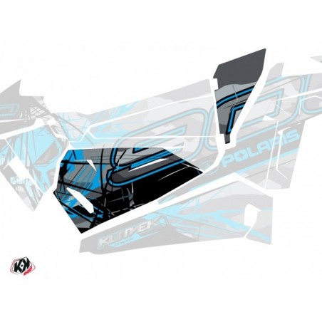 Kit Déco Portes Origine Basses Evil SSV Polaris RZR 900S 2015-2019 Gris Bleu
