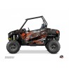 Kit Déco Portes Origine Basses Evil SSV Polaris RZR 900S 2015-2019 Gris Orange
