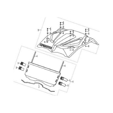 TOIT ET DEMI PARE-BRISE OEM UForce550/800