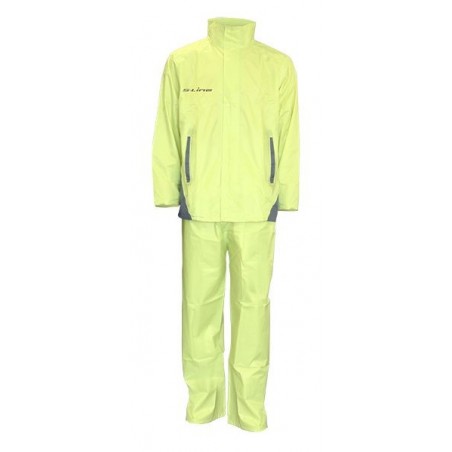 Ensemble Pluie Taille L Polyester Revêtement Pvc Jaune Marquages Reflechissants