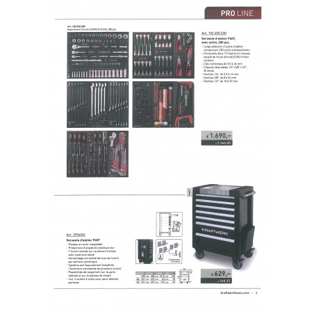 SERVANTE ATELIER AVEC 187 OUTILS
