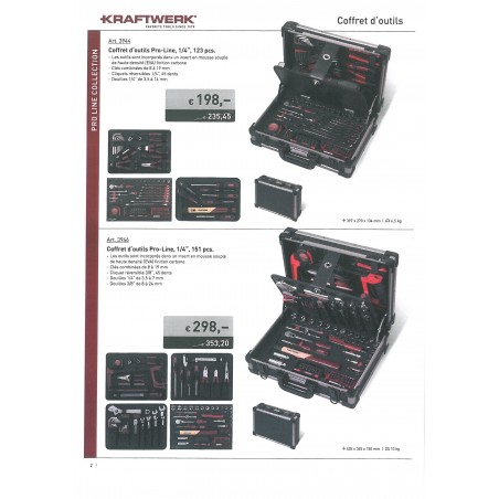 COFFRET D'OUTILS 1/4 123 PIECES