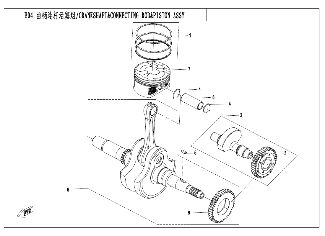 CRANKSHAFT CONNECTING ROD PISTON ASSY