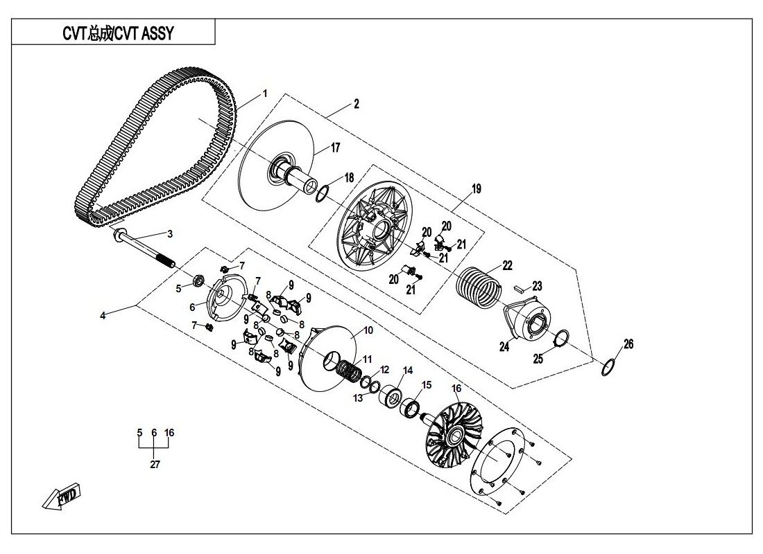 CVT ASSY(NON SPEED LIMITED&DIE THRUST COLLAR)