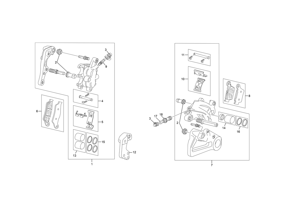 Etrier de frein arrière-avant