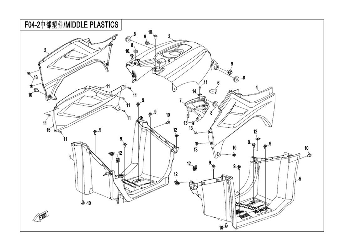 PLASTIC PARTS (MIDDLE